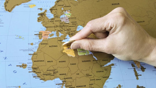 Scratch-off maps