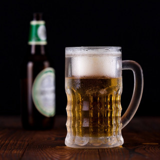 Acrylic ice beer mug, 650 ml.