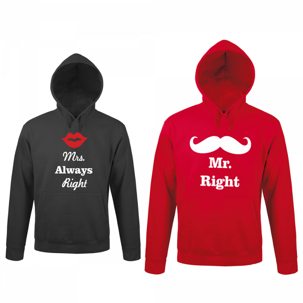 Sweatshirt set "Mr. Right ir Mrs. always right" Sweatshirt set "Mr. Right ir Mrs. always right"