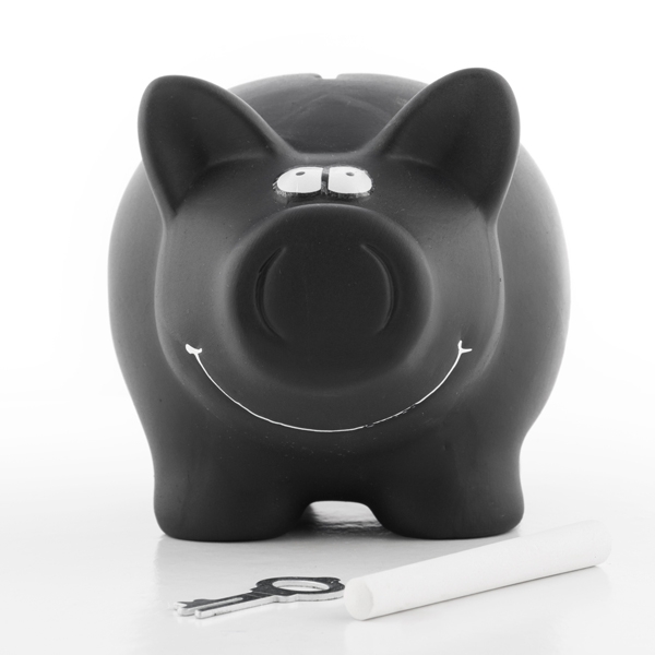Piggy bank with chalk "Write Yourself" Piggy bank with chalk "Write Yourself"