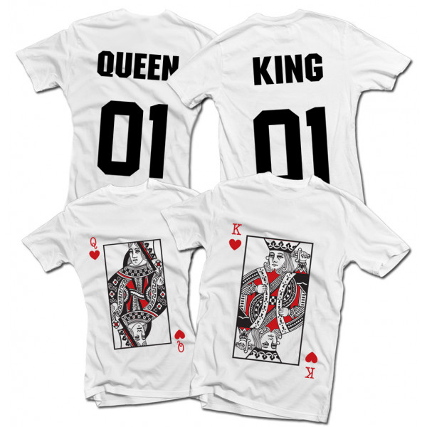 T-shirt set "King & Queen"  with print on the front and back T-shirt set "King & Queen"  with print on the front and back