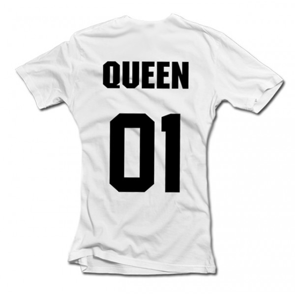 T-shirt set "King & Queen"  with print on the front and back T-shirt set "King & Queen"  with print on the front and back