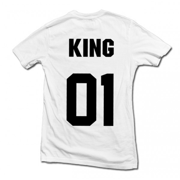 T-shirt set "King & Queen"  with print on the front and back T-shirt set "King & Queen"  with print on the front and back