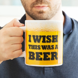 Giant mug "I wish this was a beer"