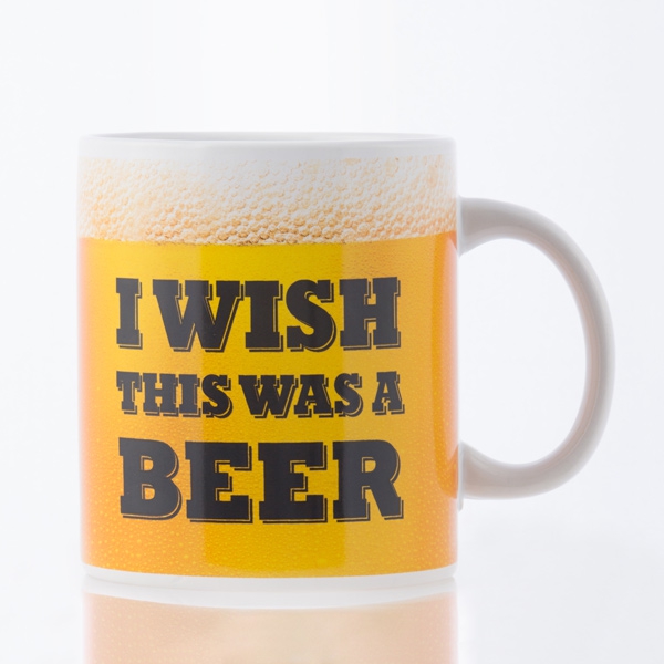 Giant mug "I wish this was a beer"
