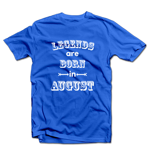 T-shirt "Legends are born" with your selected month
