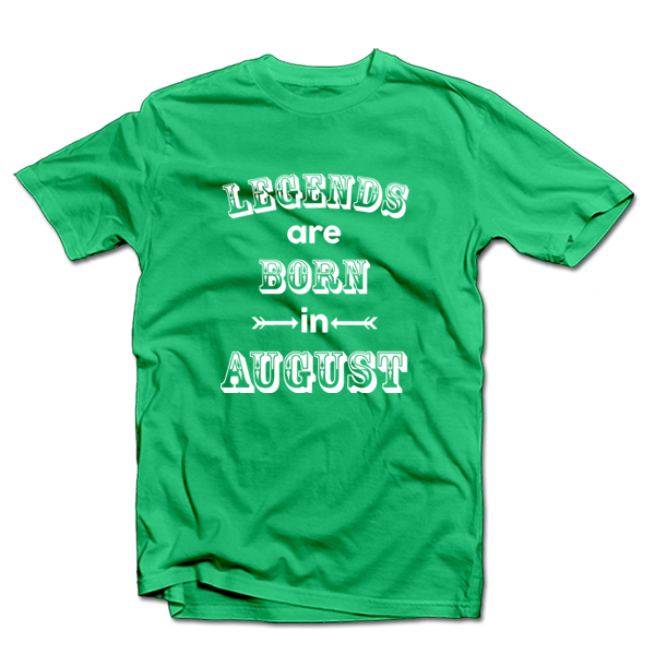T-shirt "Legends are born" with your selected month