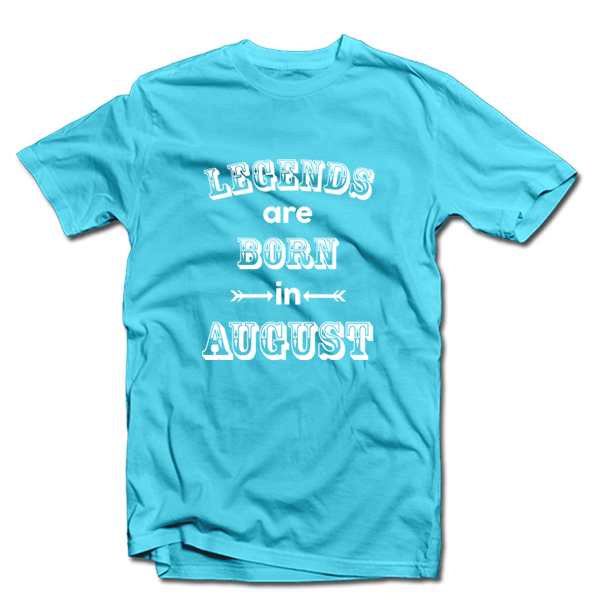 T-shirt "Legends are born" with your selected month