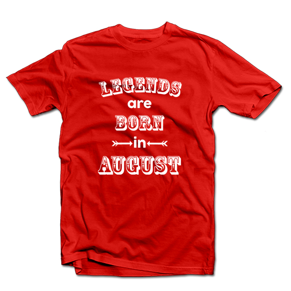 T-shirt "Legends are born" with your selected month