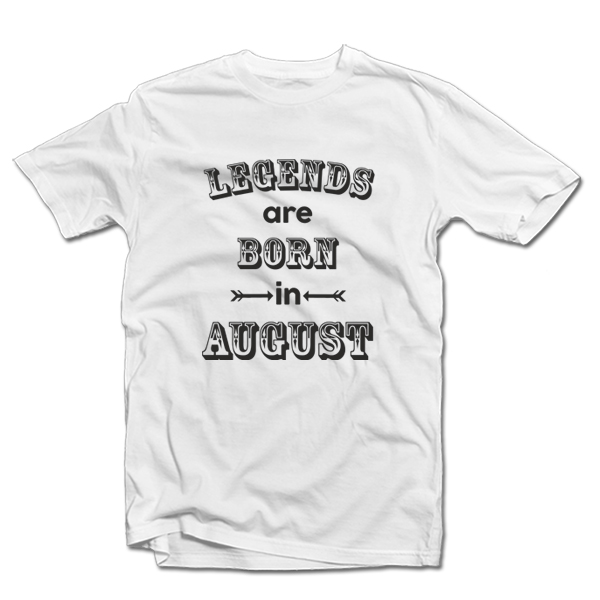 T-shirt "Legends are born" with your selected month