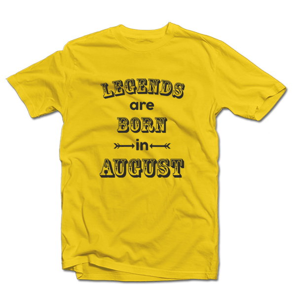 T-shirt "Legends are born" with your selected month