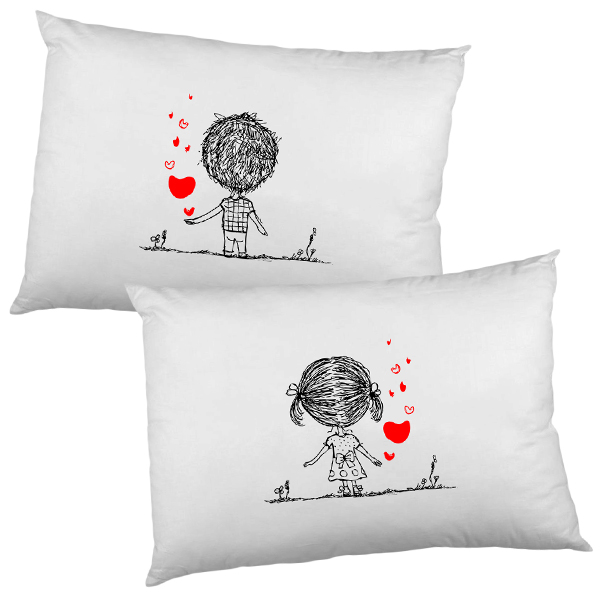 Pillowcase set "Boy and girl"