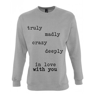 Sweatshirt "Deeply in love with you" (without hood)