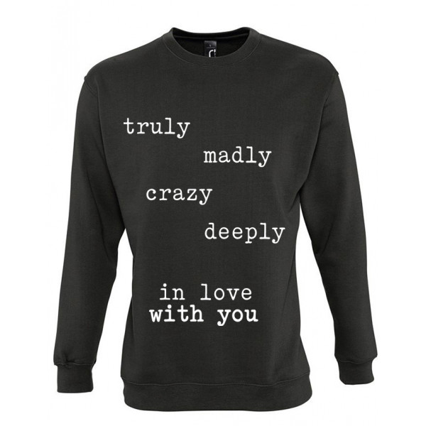 Sweatshirt "Deeply in love with you" (without hood) Sweatshirt "Deeply in love with you" (without hood)