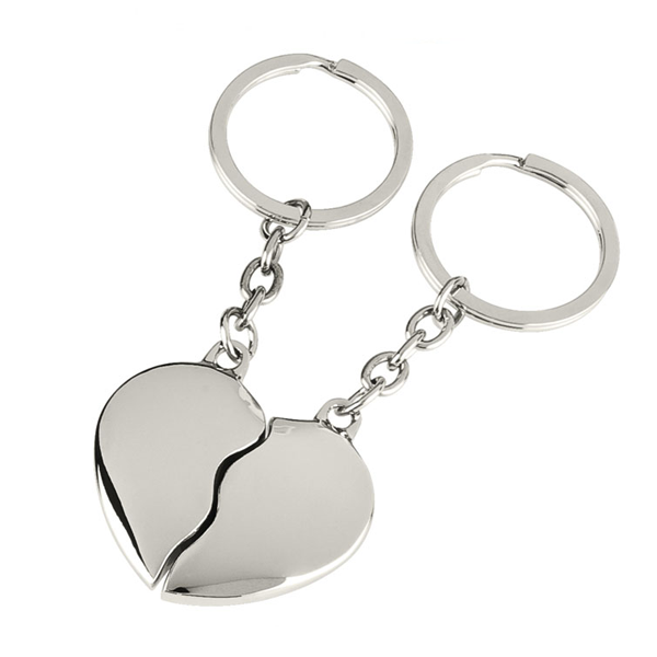 Key pendant for a couple "two hearts" (with the ability to engrave at an extra price)