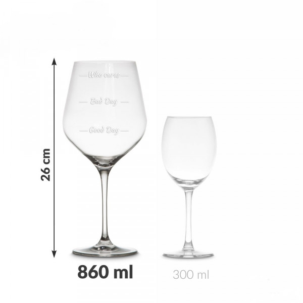 XXL Wine Glass "Who Cares" (860ml) XXL Wine Glass "Who Cares" (860ml)