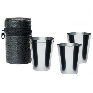 Shot Glass Set in Faux Leather Case (4 pcs.)
