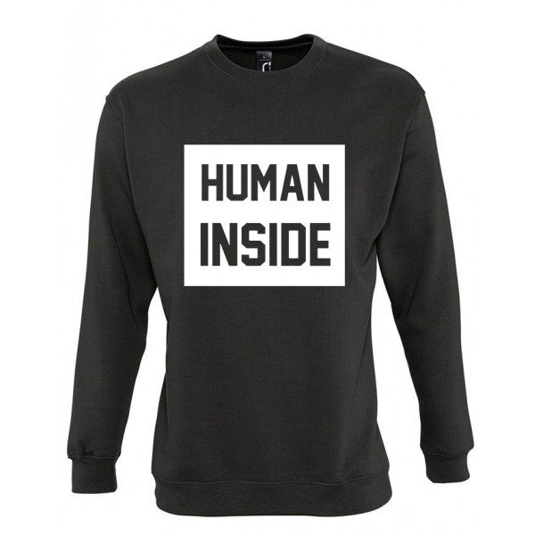 Sweatshirt "Human inside" (without hood) Sweatshirt "Human inside" (without hood)