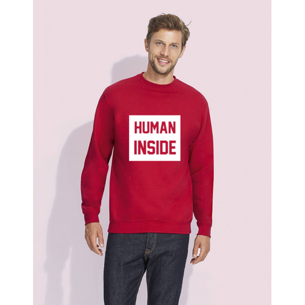 Sweatshirt "Human inside" (without hood) Sweatshirt "Human inside" (without hood)
