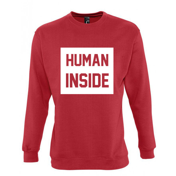 Sweatshirt "Human inside" (without hood) Sweatshirt "Human inside" (without hood)