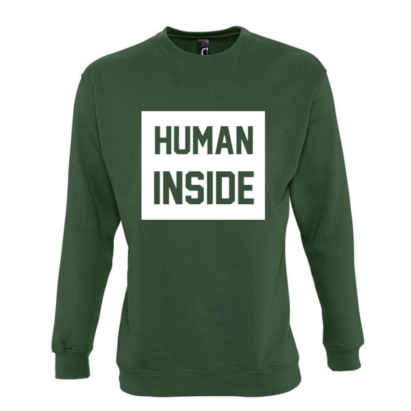 Sweatshirt "Human inside" (without hood) Sweatshirt "Human inside" (without hood)