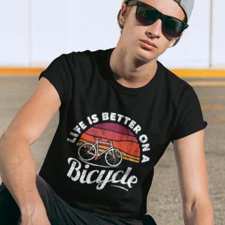 T-shirt "Life is better on a bicycle"