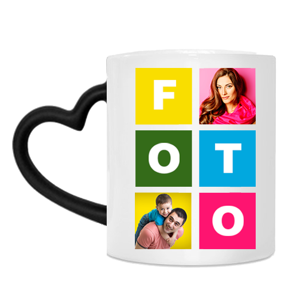 Magic mug "Heart" with your chosen photo