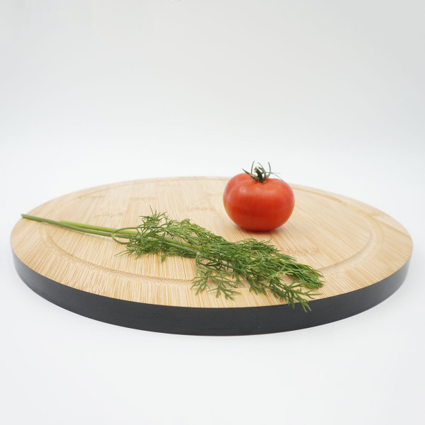 Round bamboo cutting board "The best dad cuts bacon here" Round bamboo cutting board "The best dad cuts bacon here"