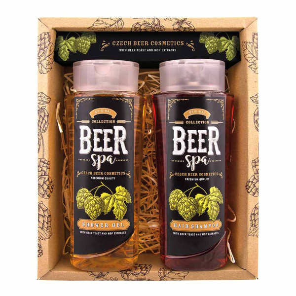 BEER SPA beer cosmetics set - shower gel (250ml) and shampoo (250ml) BEER SPA beer cosmetics set - shower gel (250ml) and shampoo (250ml)