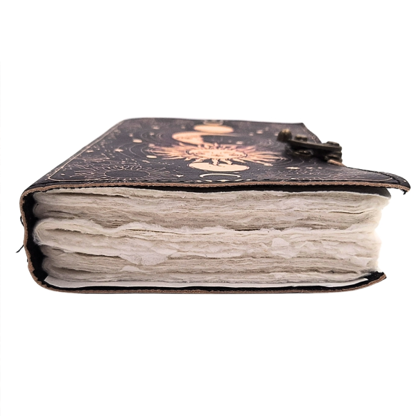 Leather Notebook "Sun and Moon"