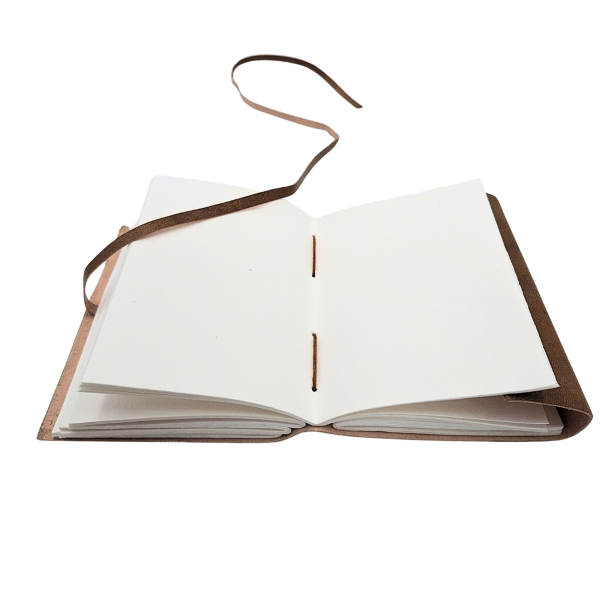 Leather Notebook "The Journey Begins Here"