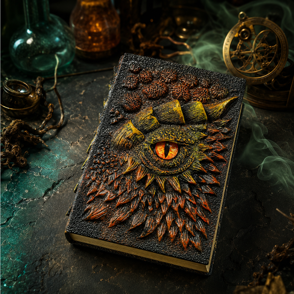 Notebook with a 3D Dragon Eye "The Dark Book"