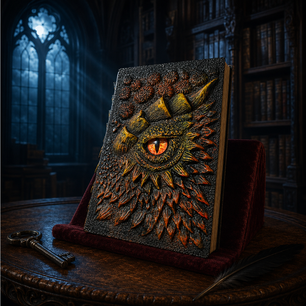 Notebook with a 3D Dragon Eye "The Dark Book"