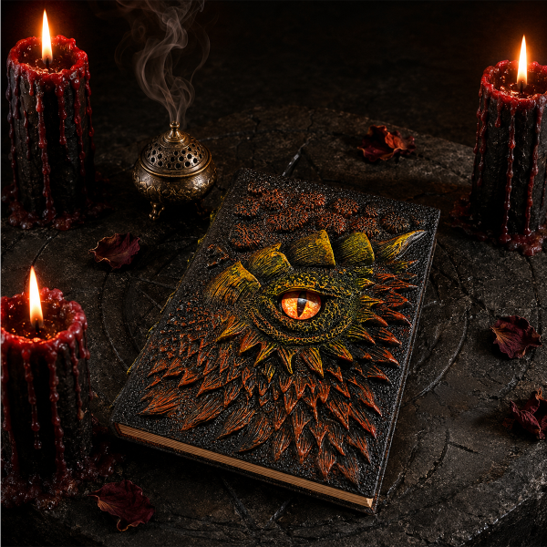 Notebook with a 3D Dragon Eye "The Dark Book"