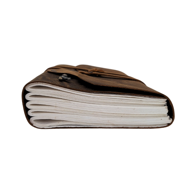Vintage-Style Leather Notebook with a Key