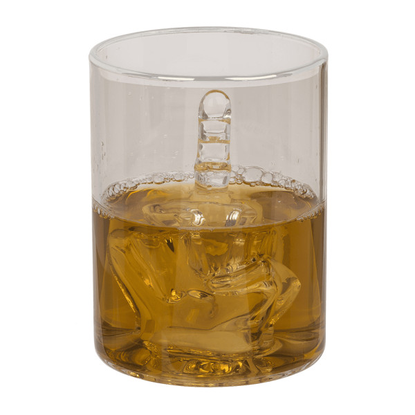 Whiskey glass „Middle Finger“, 350 ml