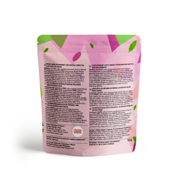 STAR CANDIES freeze-dried matcha and strawberry flavored ice cream, 16g