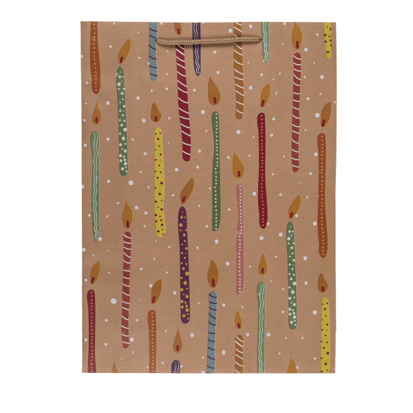 Paper gift bag "Balloons and candles" (34,5x25x8,5cm)