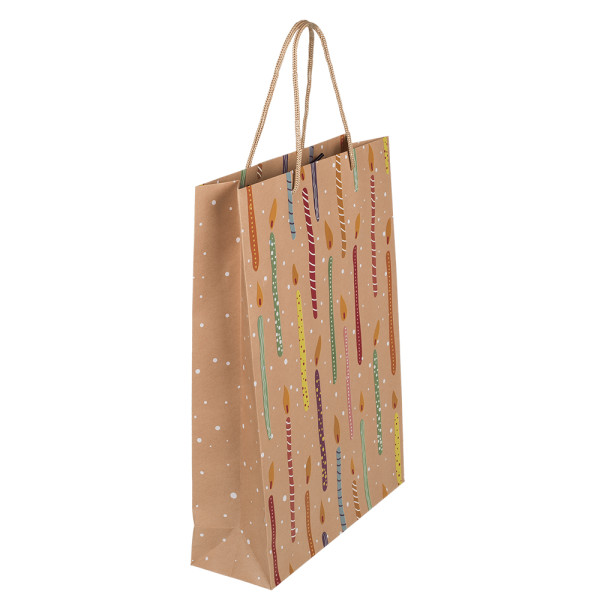 Paper gift bag "Balloons and candles" (34,5x25x8,5cm)
