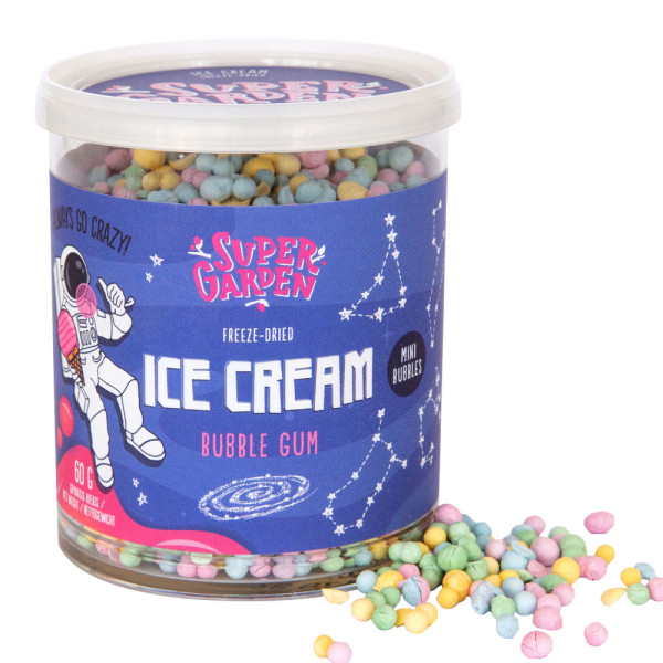 SUPER GARDEN freeze-dried chewing gum–flavored mini ice cream balls, 60g