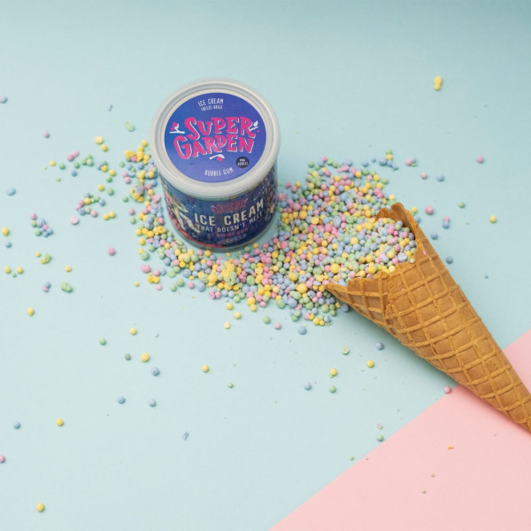 SUPER GARDEN freeze-dried chewing gum–flavored mini ice cream balls, 60g