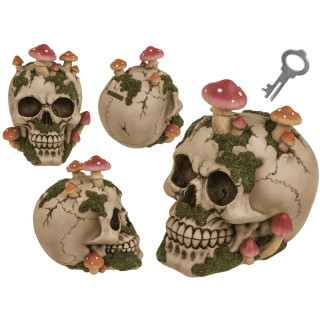 Skull-Shaped Money Box "Mushroom"
