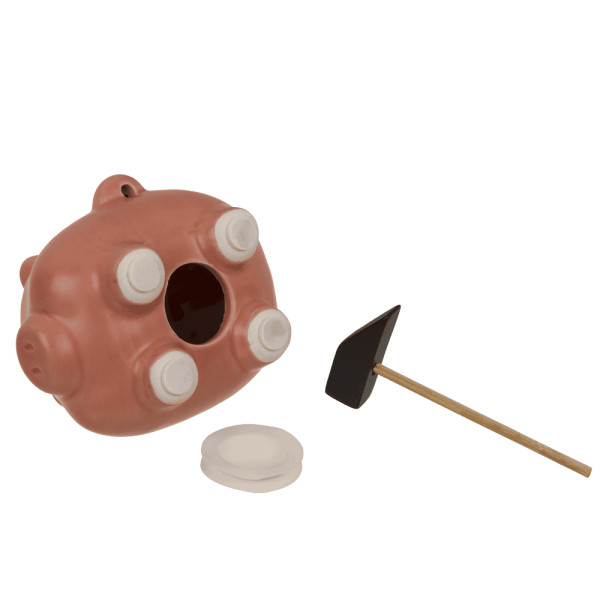 Piggy bank with hammer "Comic Piggy"
