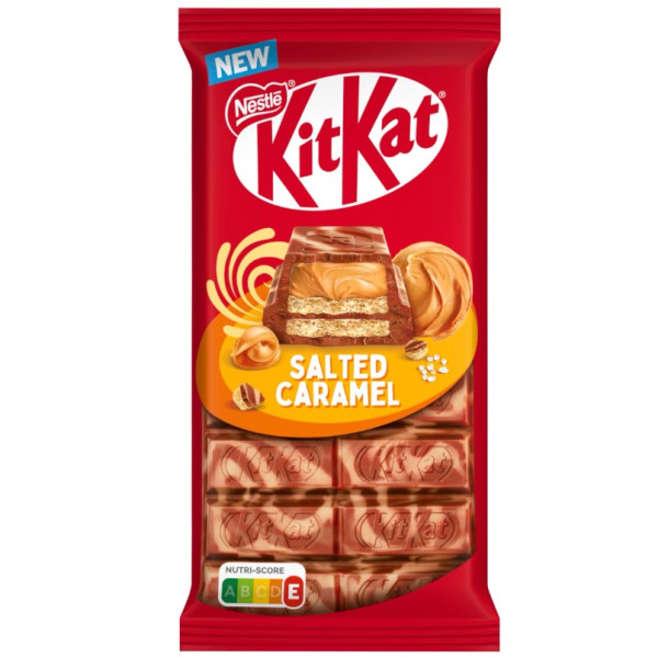 "KIT KAT" Milk Chocolate with Salted Caramel Filling, 99g