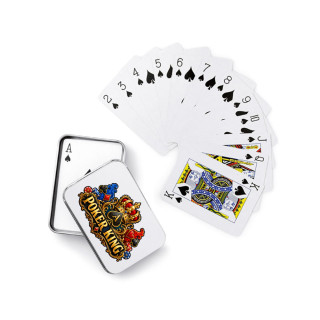 Cards in a metal box "Poker King"