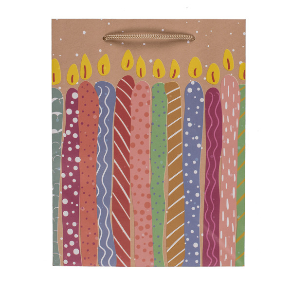 Paper gift bag "Balloons and candles" (23x18x8cm)
