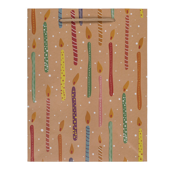 Paper gift bag "Balloons and candles" (23x18x8cm)