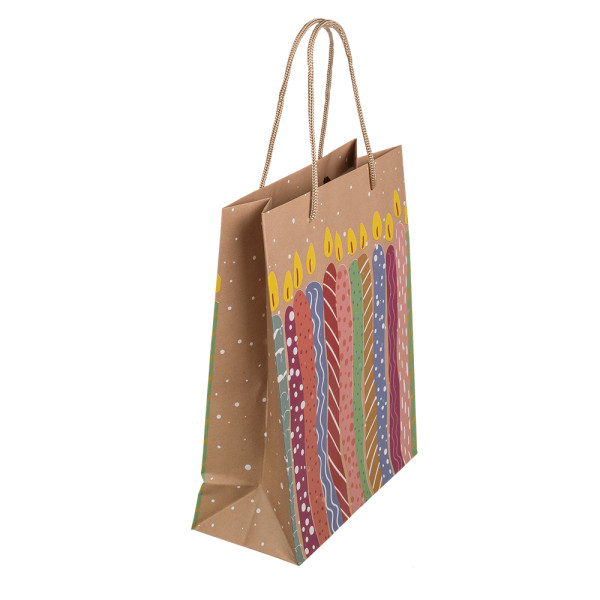 Paper gift bag "Balloons and candles" (23x18x8cm)