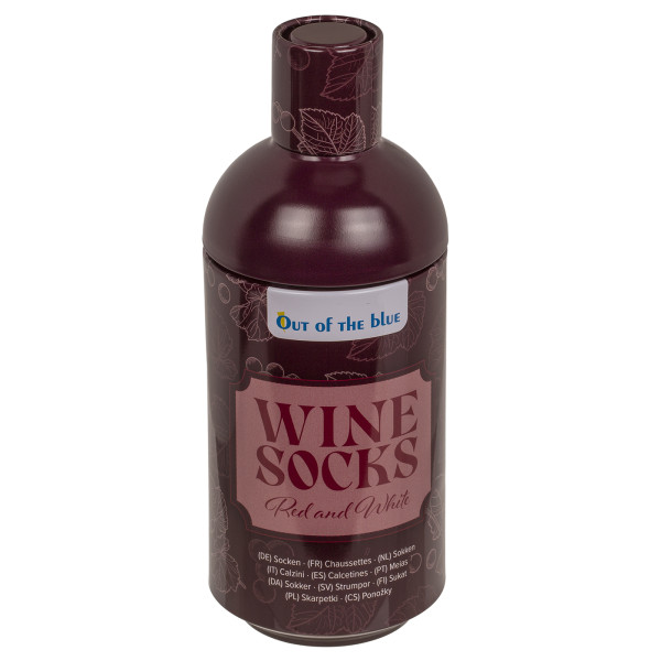 Red and white wine socks, 2 pairs