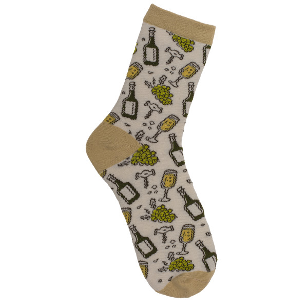 Red and white wine socks, 2 pairs